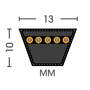 Schmalkeilriemen DIN 7753 - Profil SPA 4MP
