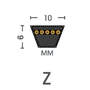 Keilriemen DIN 2215 - Profil Z/10 4MP
