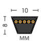 Schmalkeilriemen DIN 7753 - Profil SPZ 4MP
